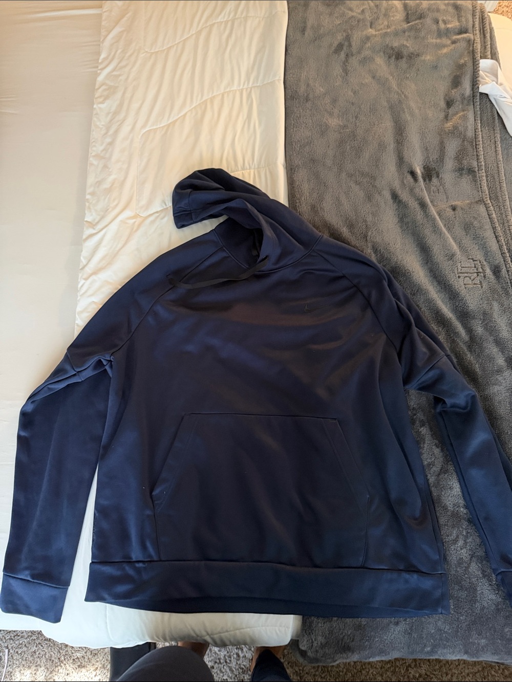 Men's Nike Navy Blue Hooded Pullover Sweatshirt